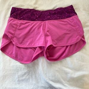 Lululemon Bright Pink Speed Up Shorts Size 4